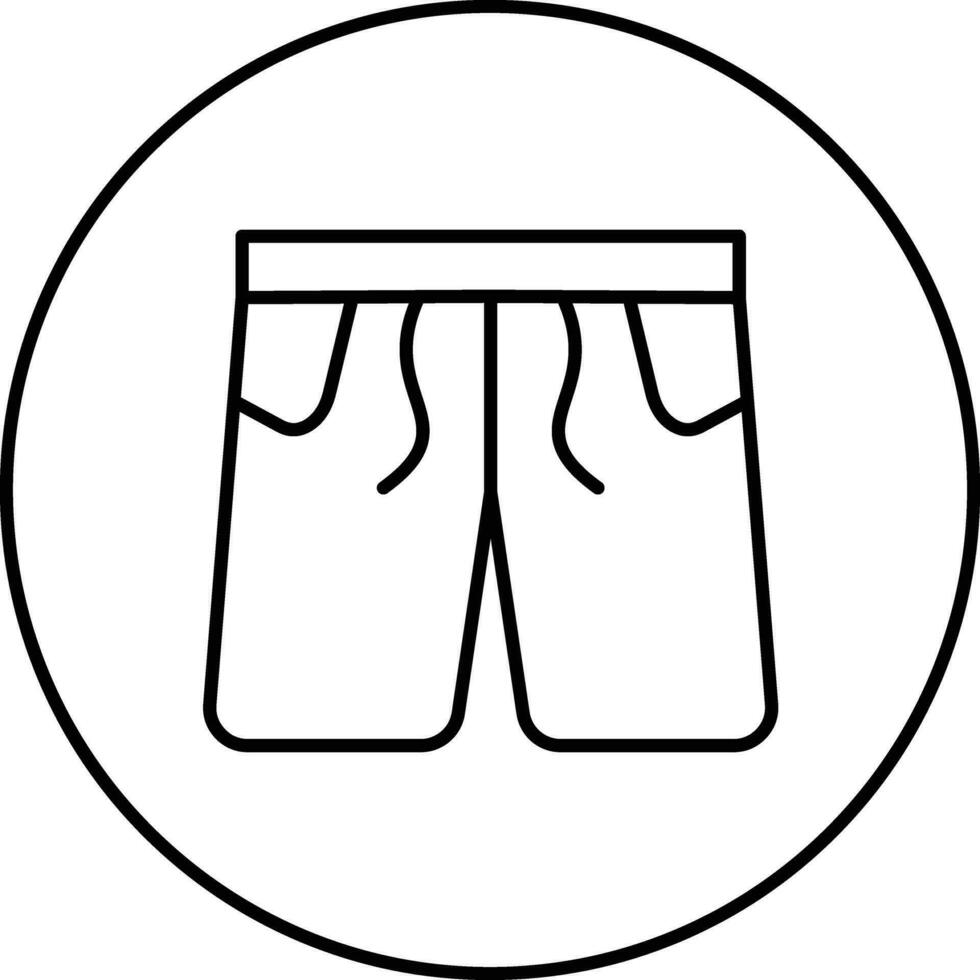 Boxer pantalones cortos vector icono