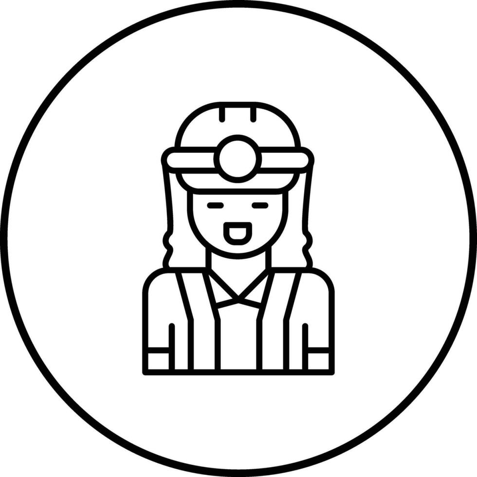 Female Engineer Vector Icon