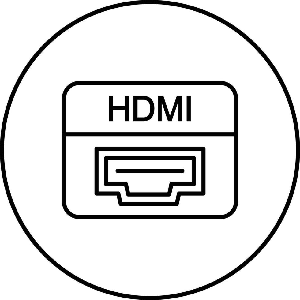 hdmi Puerto vector icono