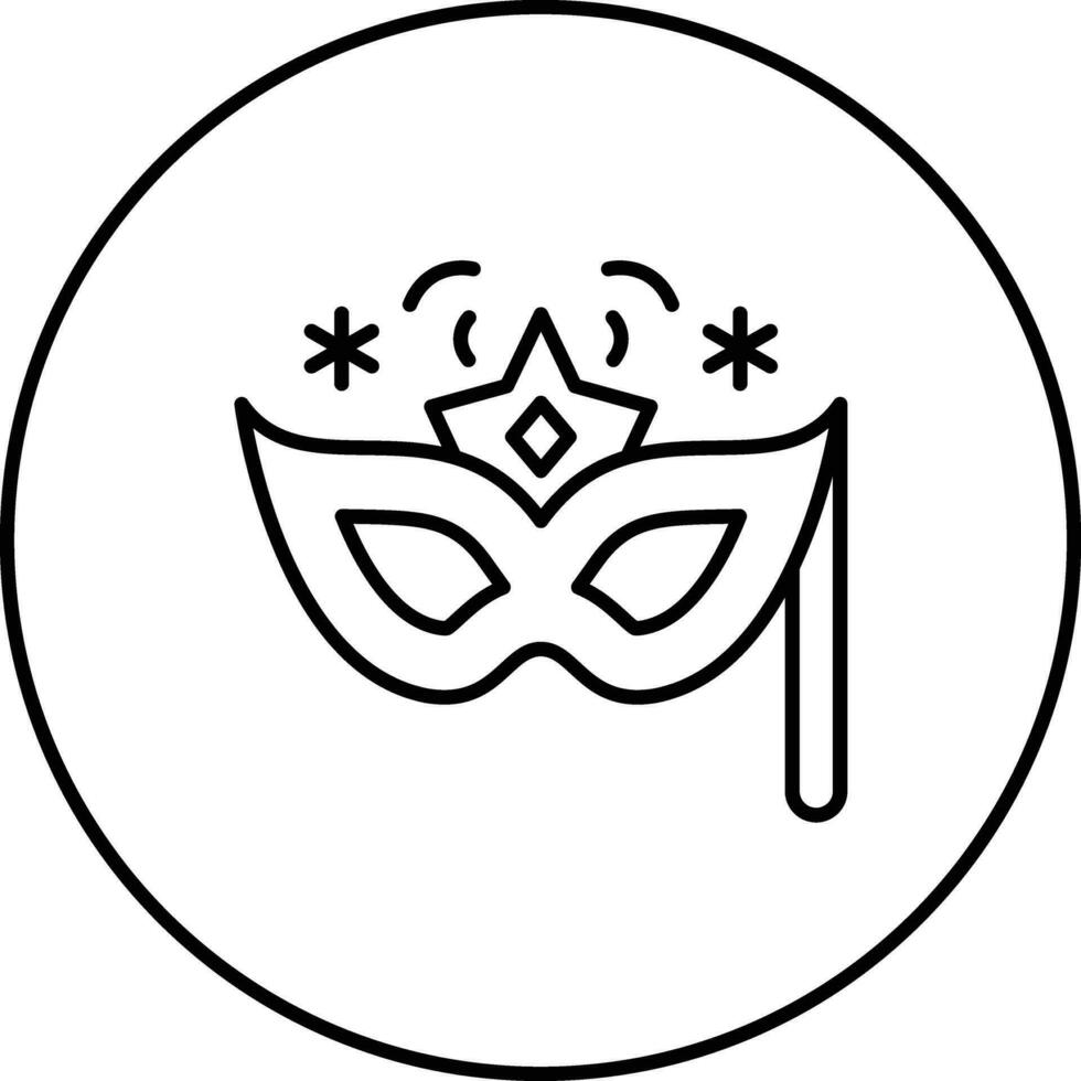 New Year Mask Vector Icon