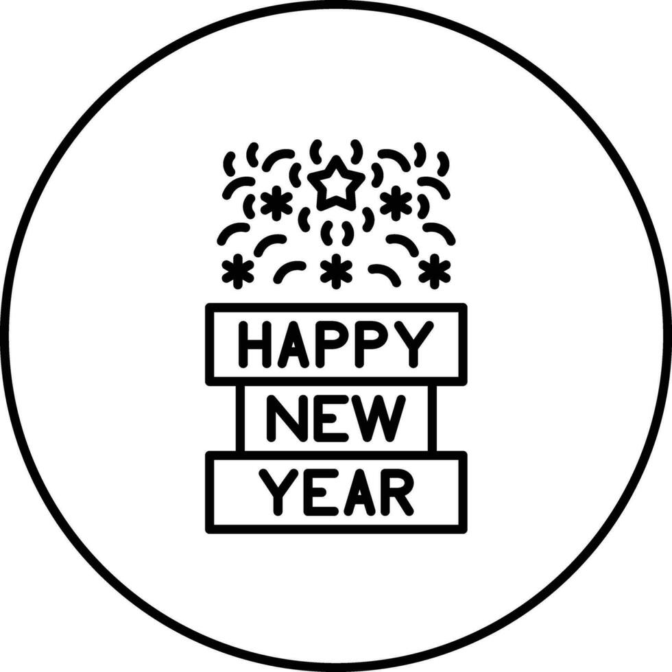 Happy New Year Vector Icon