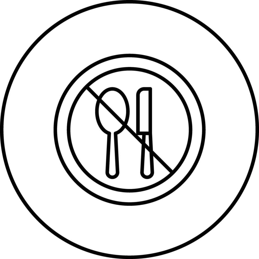 No Eating Vector Icon