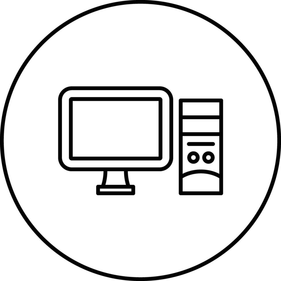 icono de vector de computadora