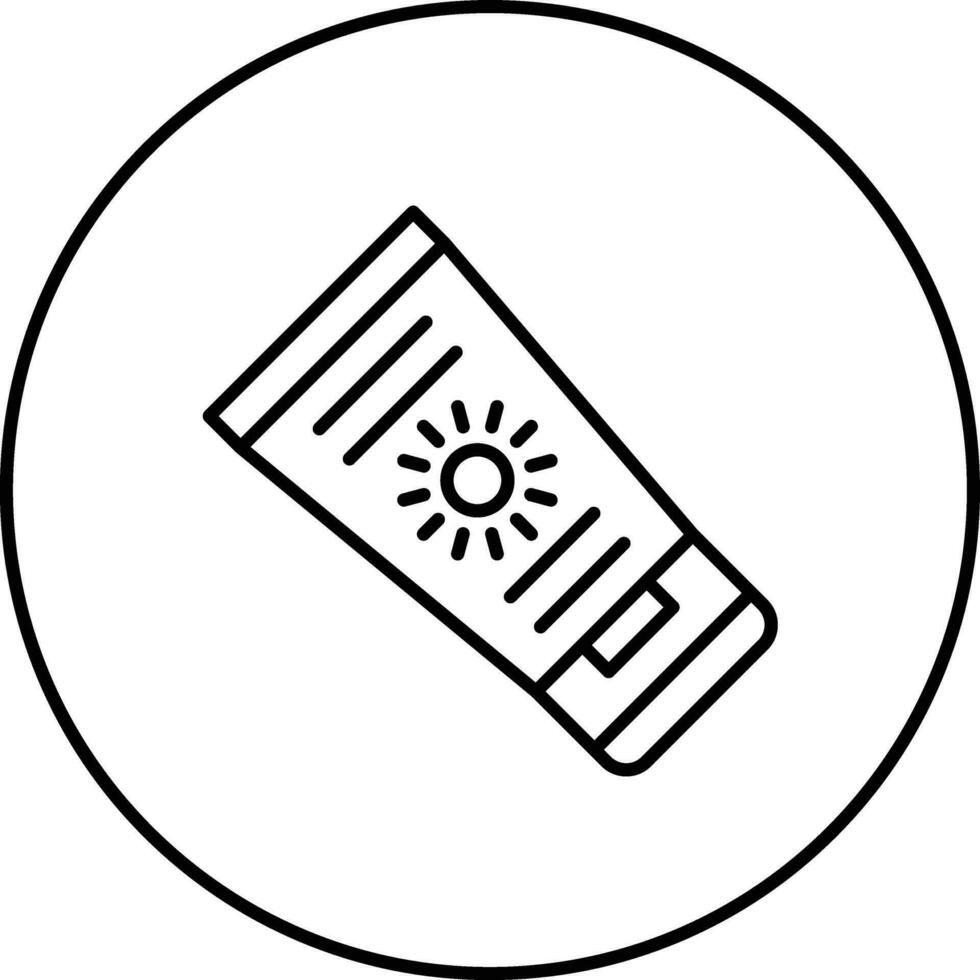 icono de vector de crema solar