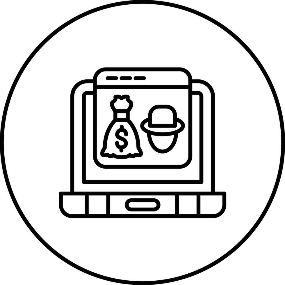 Online Robbery Vector Icon