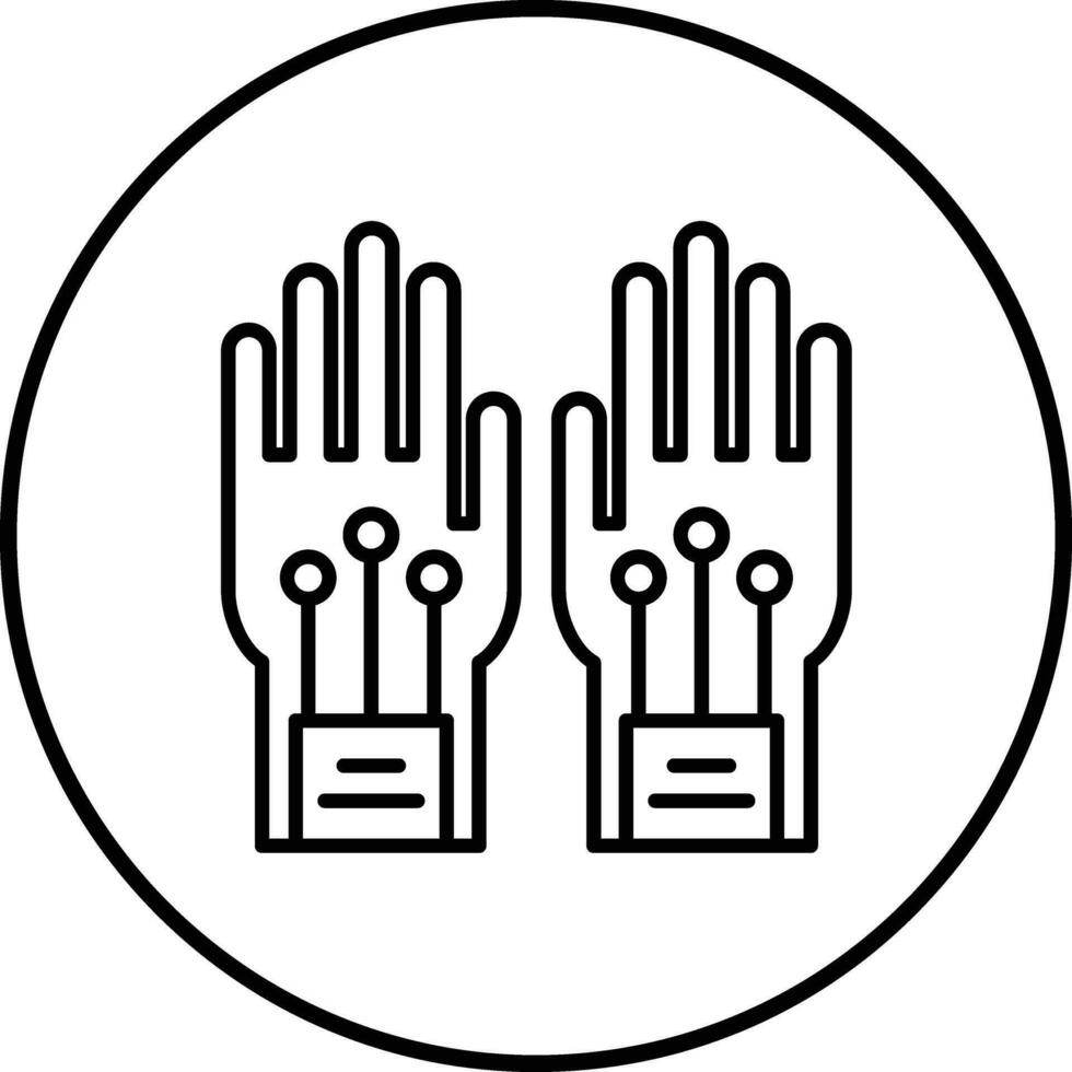 cableado guantes vector icono