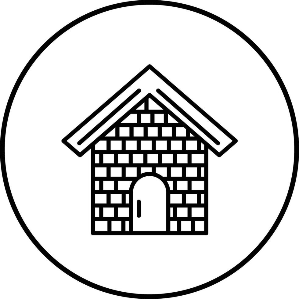 Brick House Vector Icon