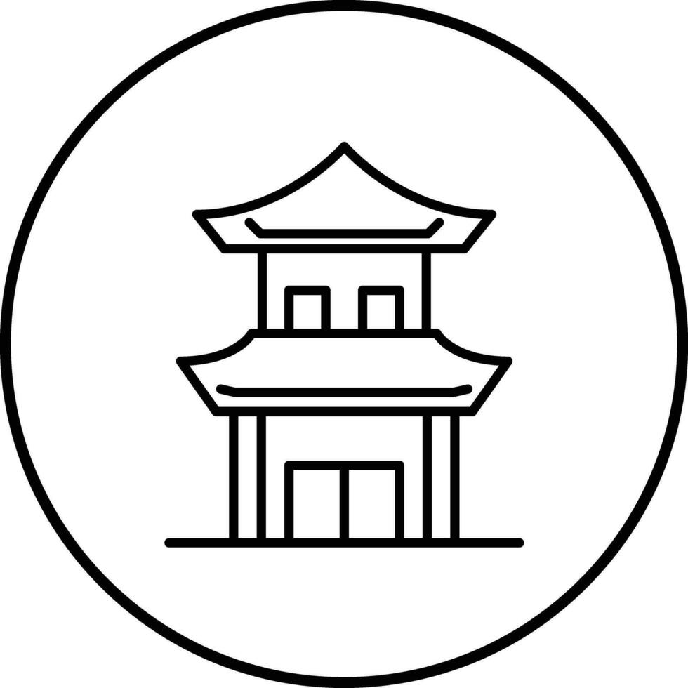 chino casa vector icono