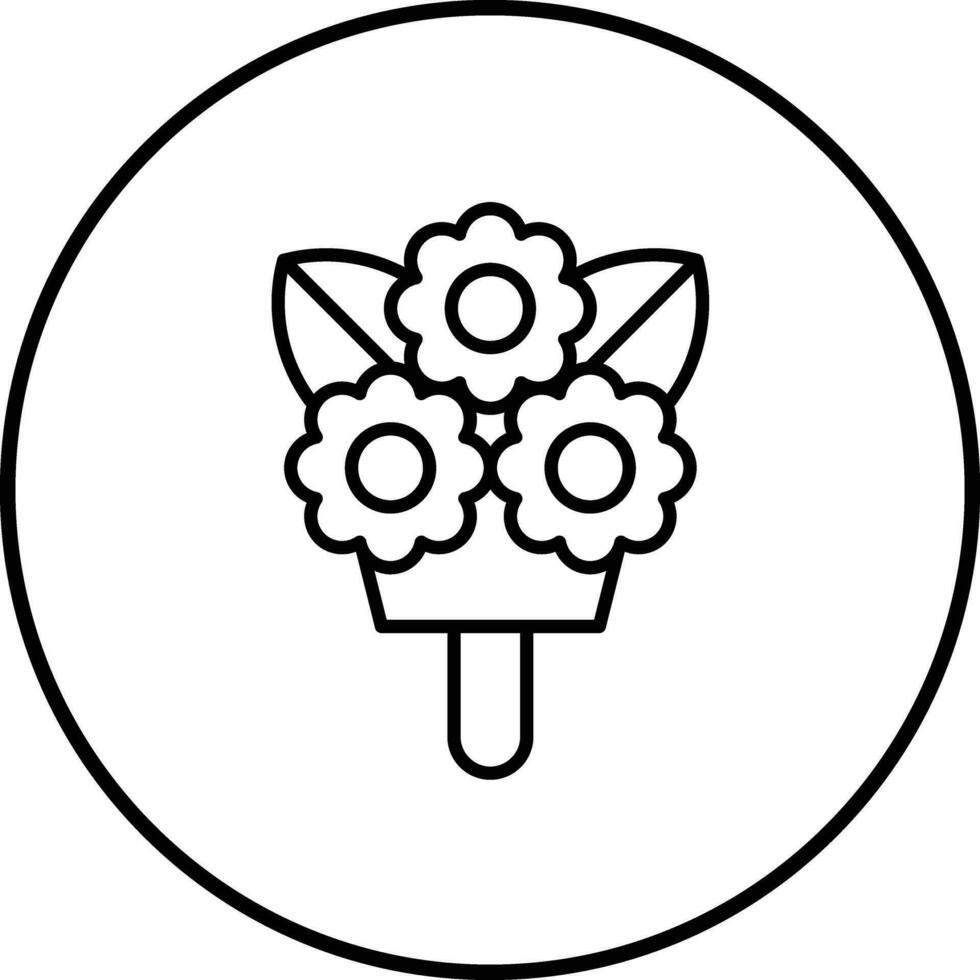 icono de vector de ramo de flores