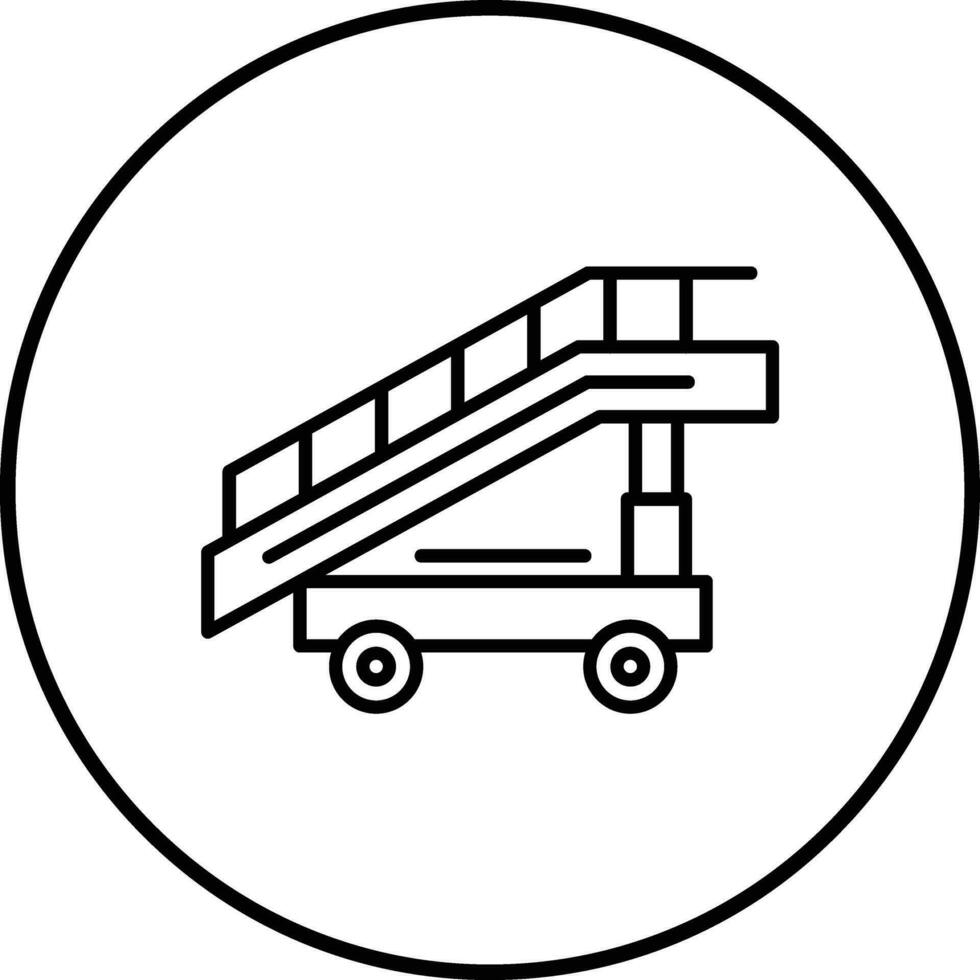 Aircraft Stairs Vector Icon