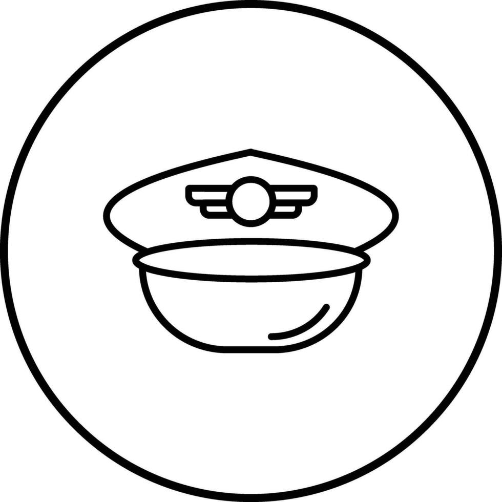 Pilot Hat Vector Icon