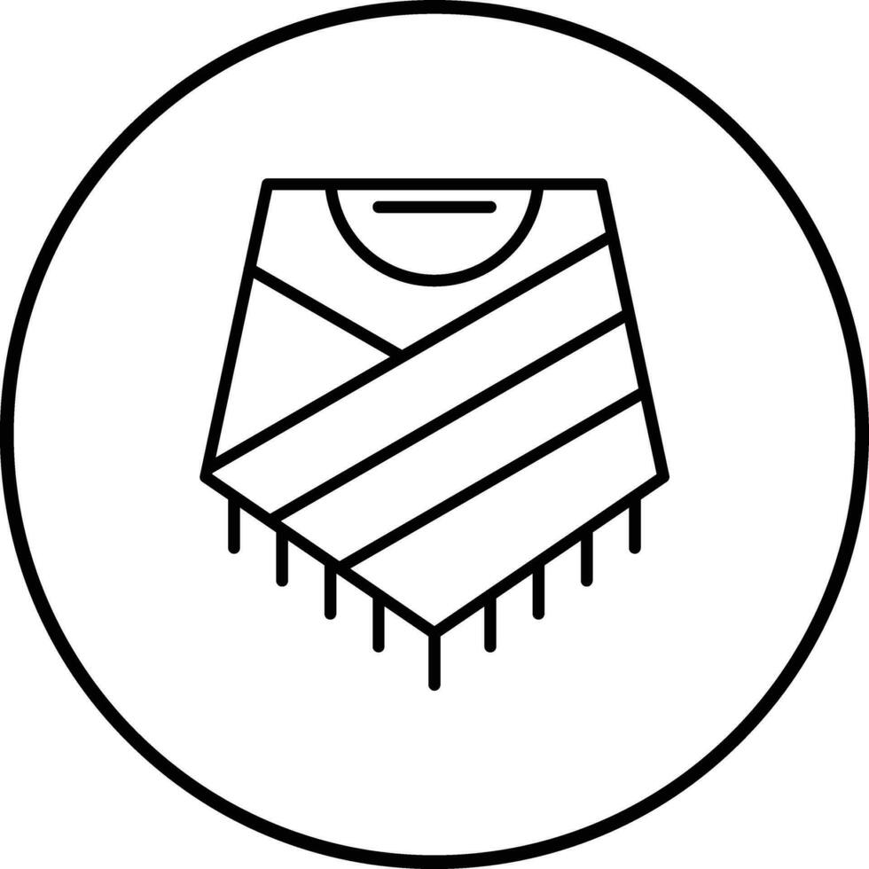 poncho vector icono