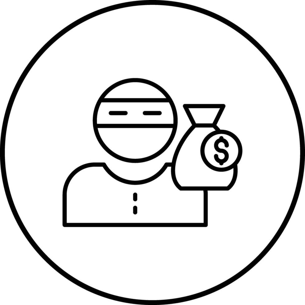 icono de vector de bandido