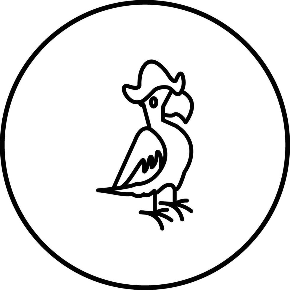 Pirate Parrot Vector Icon