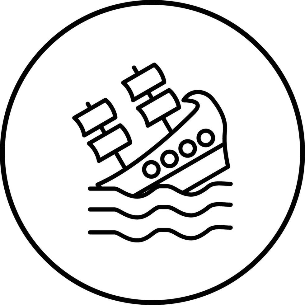 Shipwreck Vector Icon