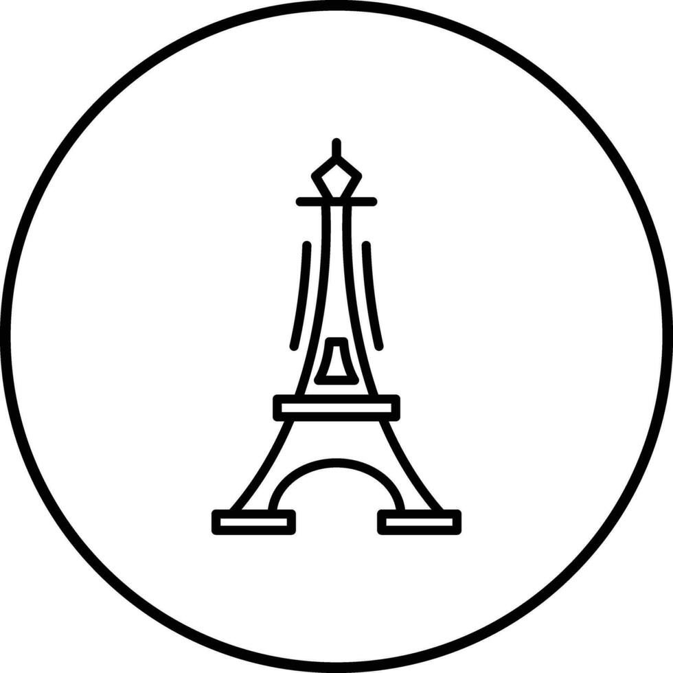 icono de vector de torre eiffel