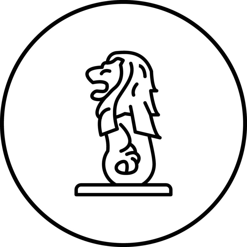 merlion vector icono