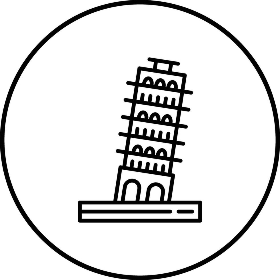 Pisa torre vector icono