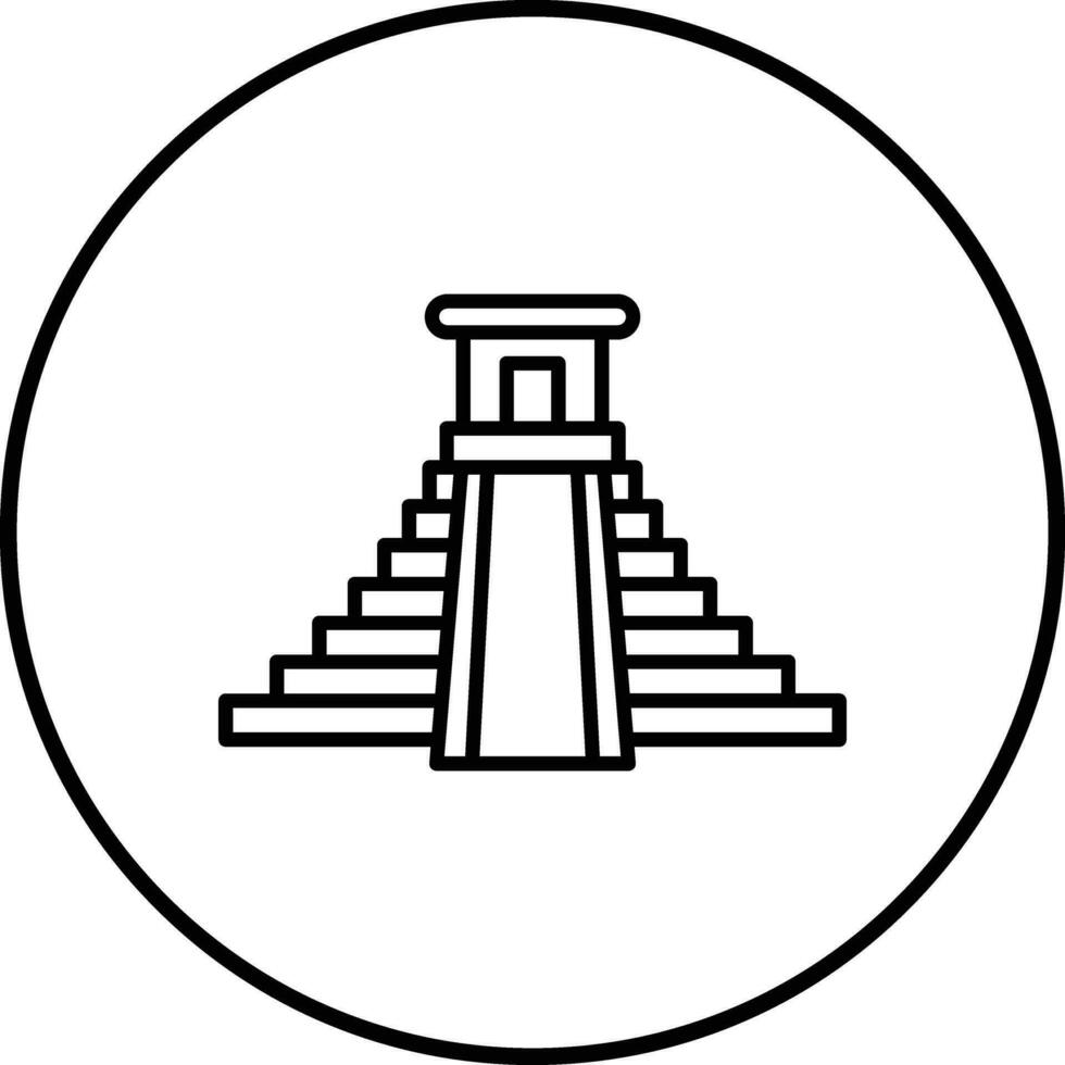 Chichen itza vector icono