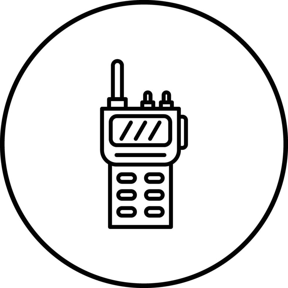 icono de vector de walkie-talkie