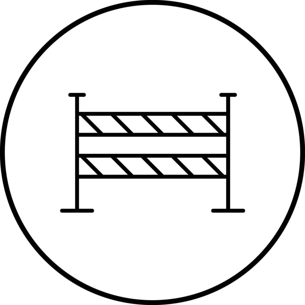 Police Barrier Vector Icon