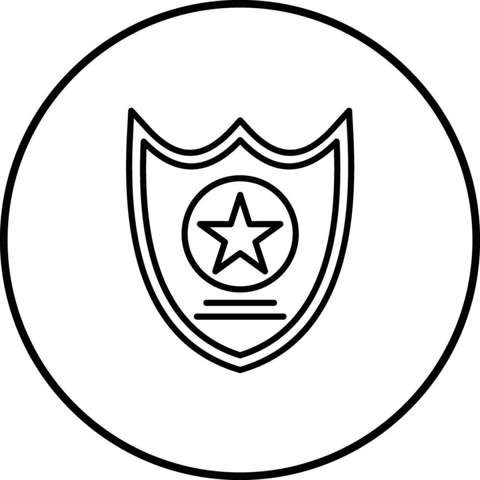 icono de vector de insignia de sheriff