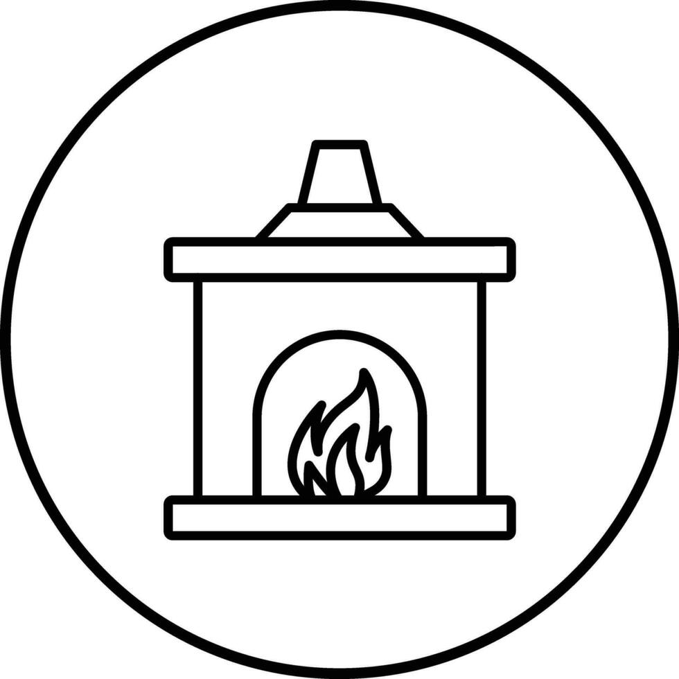 Fireplace Vector Icon