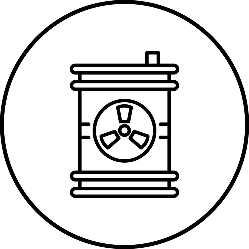 nuclear residuos vector icono