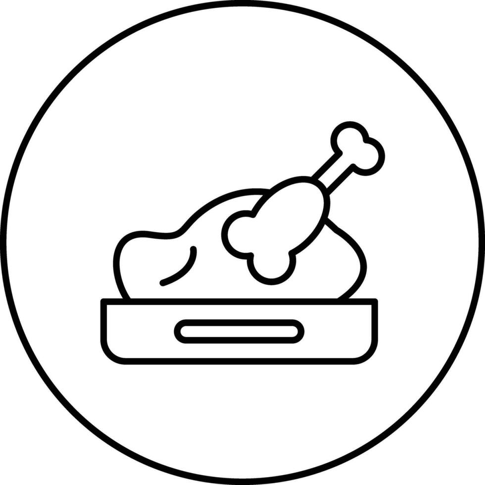 Turkey Roast Vector Icon