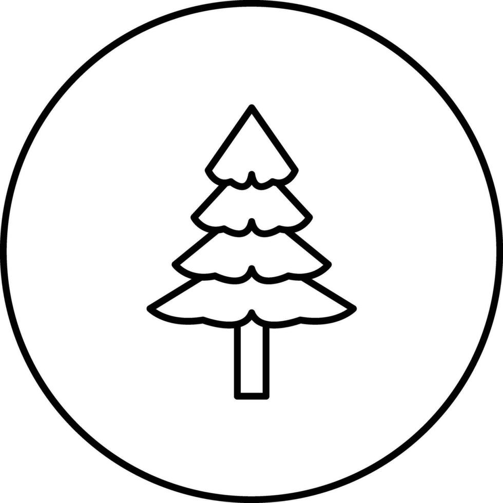 icono de vector de árbol de pino