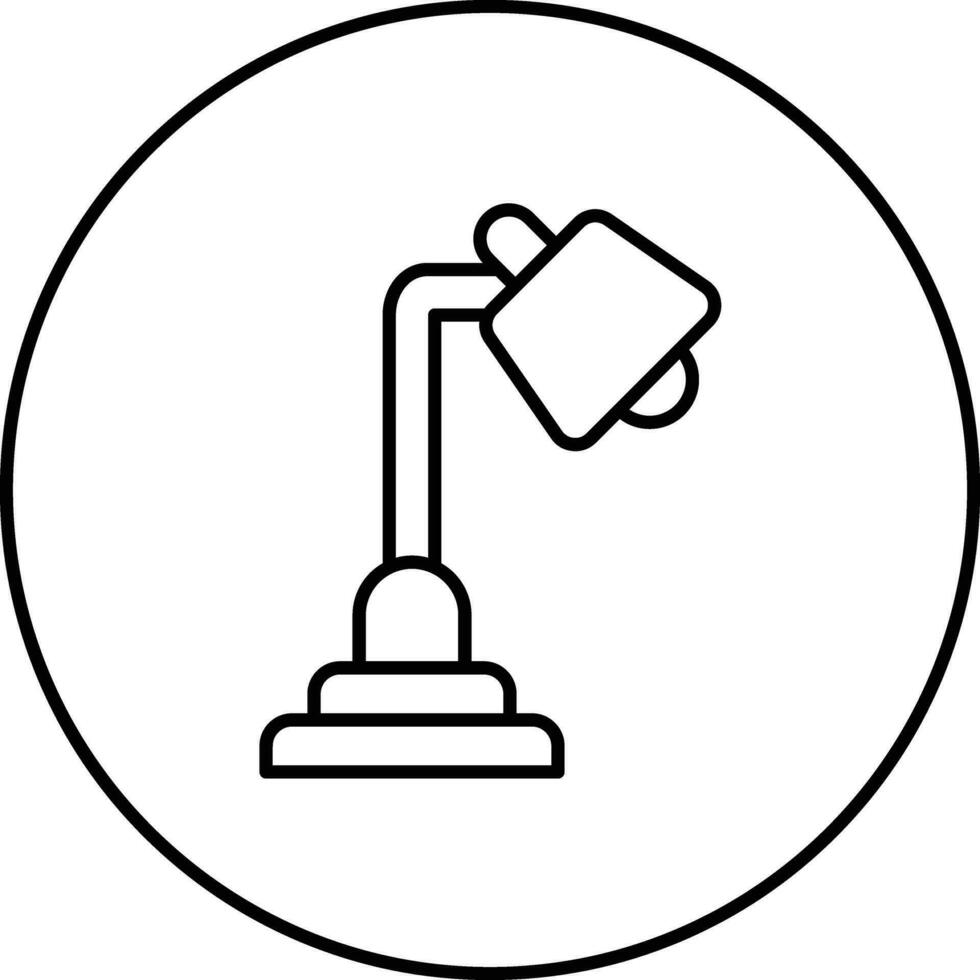 icono de vector de lámpara de mesa