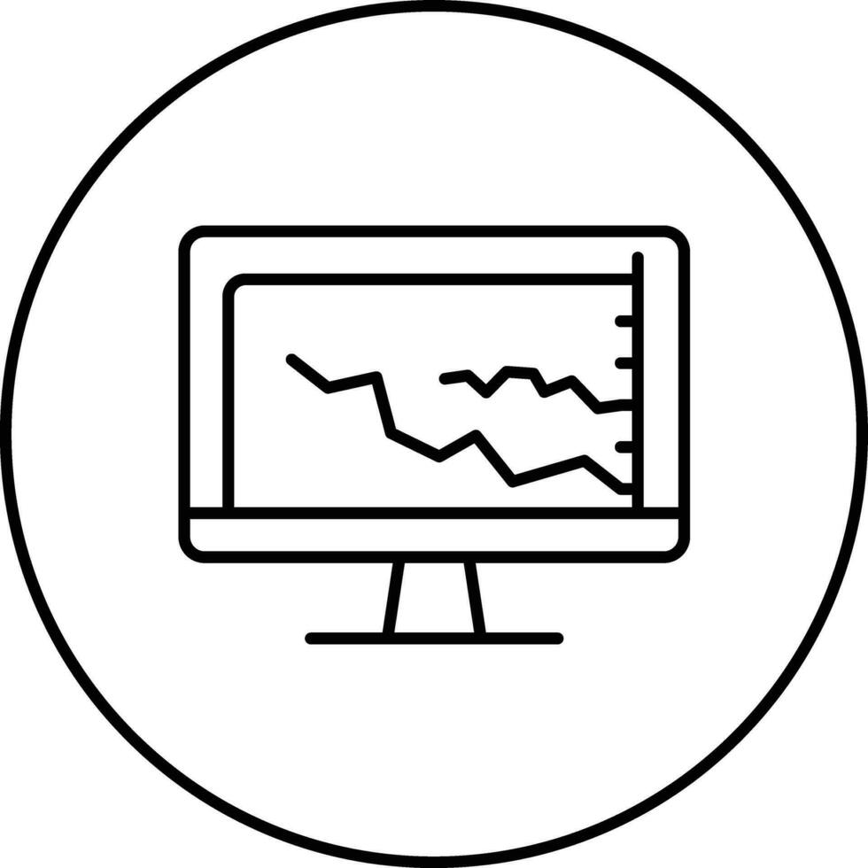 Rising Line Graph Vector Icon