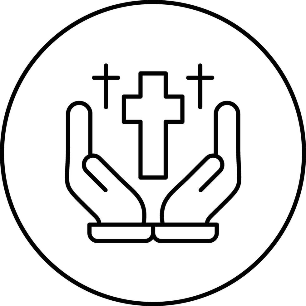 icono de vector de oración