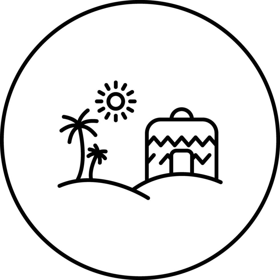 Desert House Vector Icon