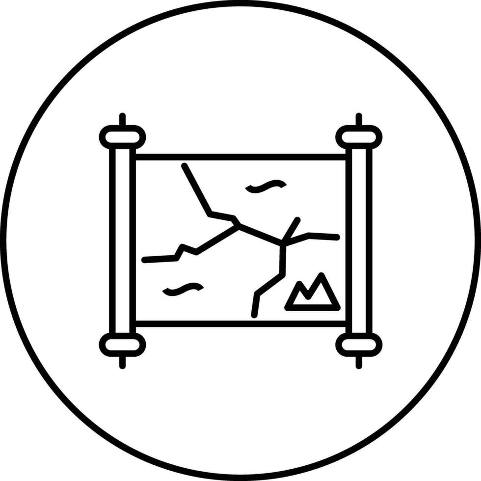 Desert Map Vector Icon