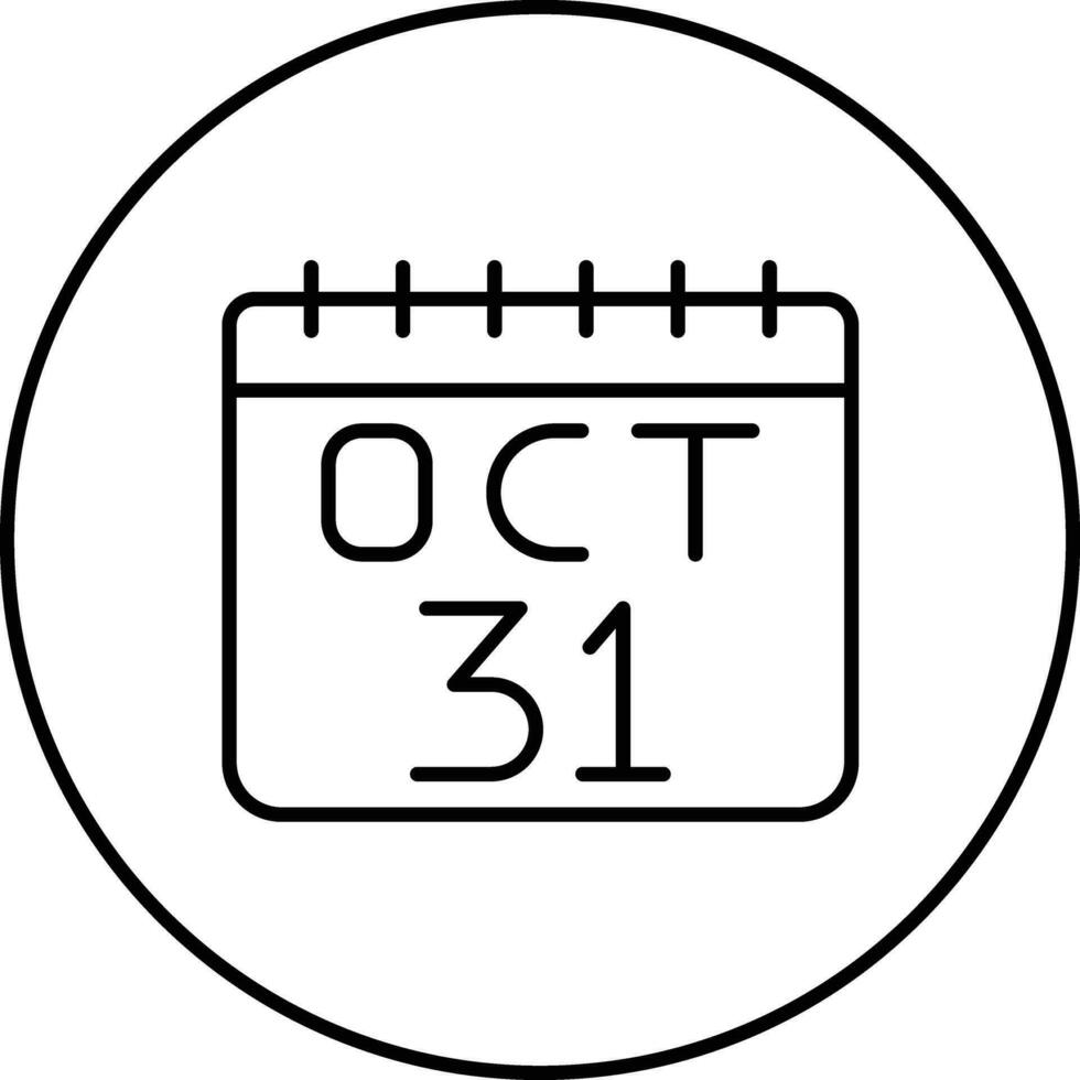 icono de vector de 31 de octubre
