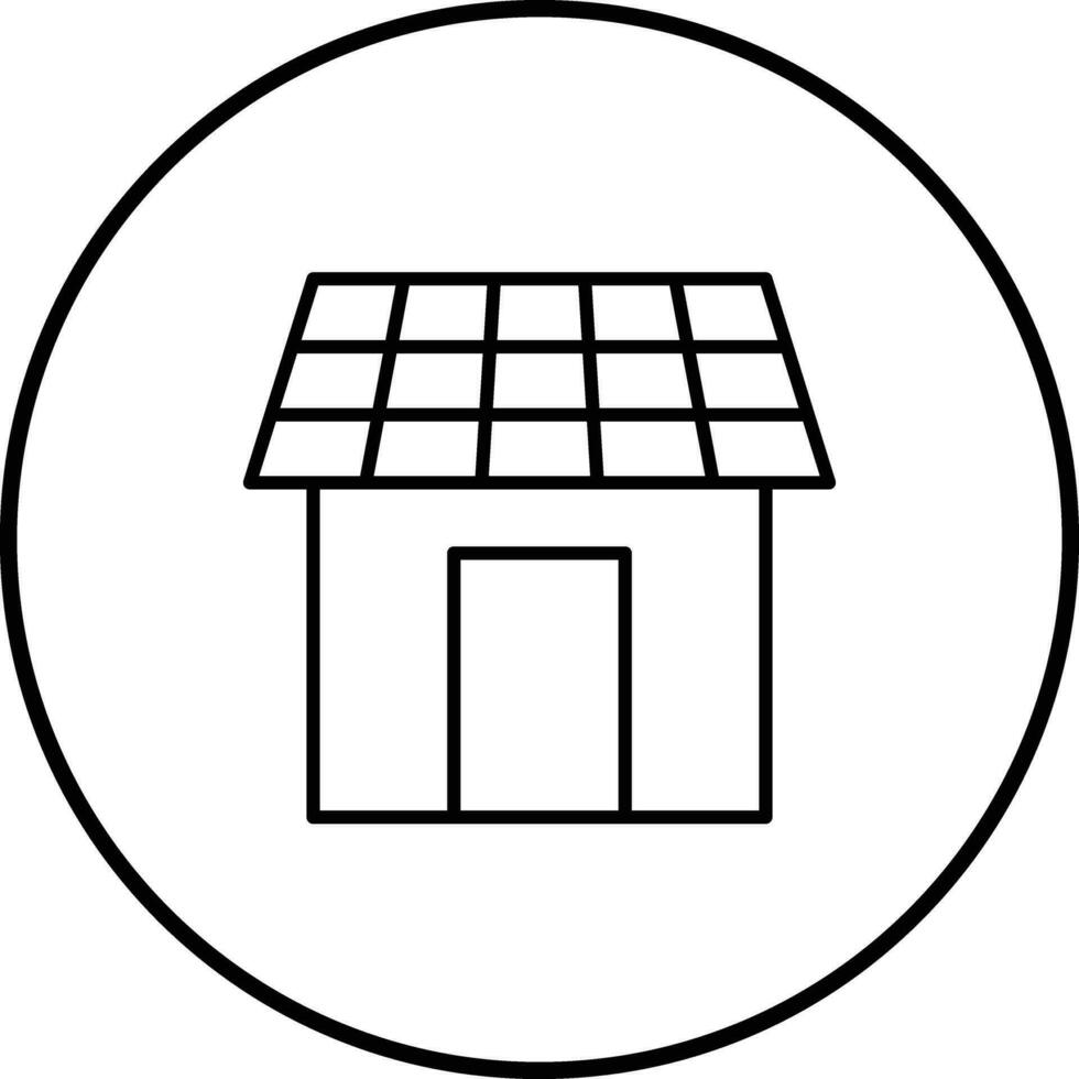 solar casa vector icono