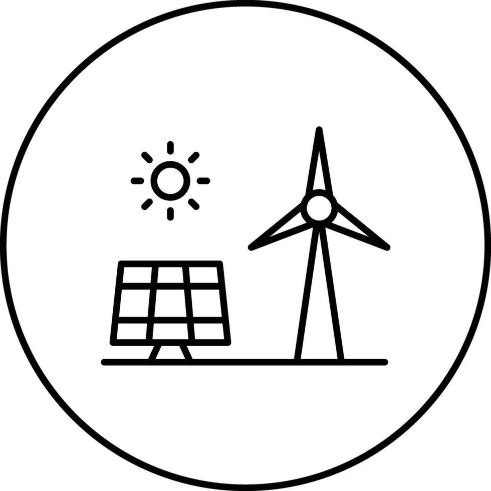 icono de vector de energía renovable