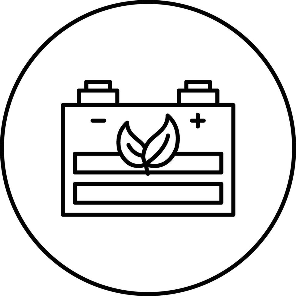 Bio Battery Vector Icon