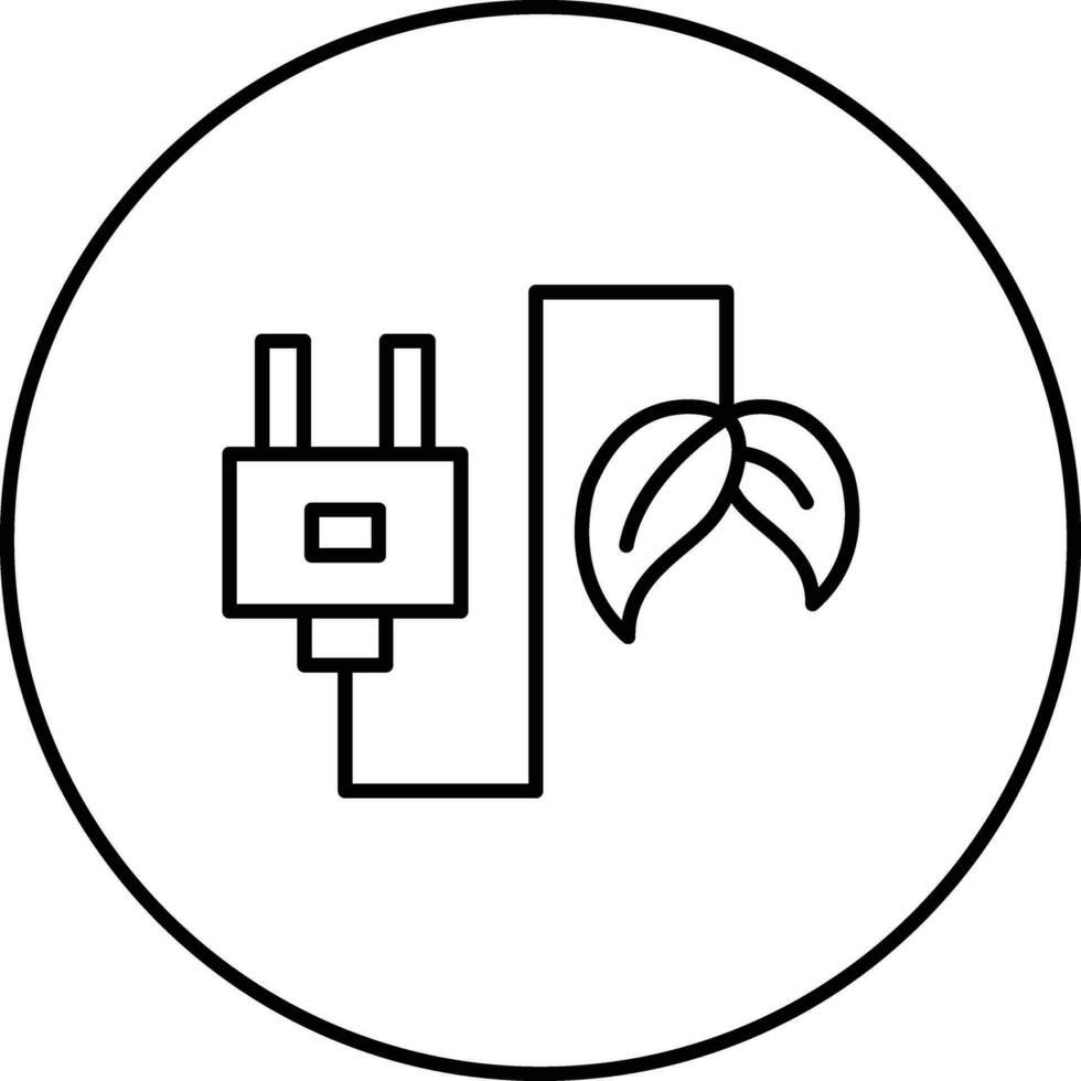 Eco Power Socket Vector Icon