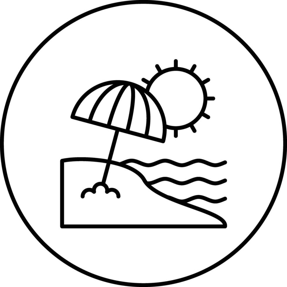 Beach Landscape Vector Icon