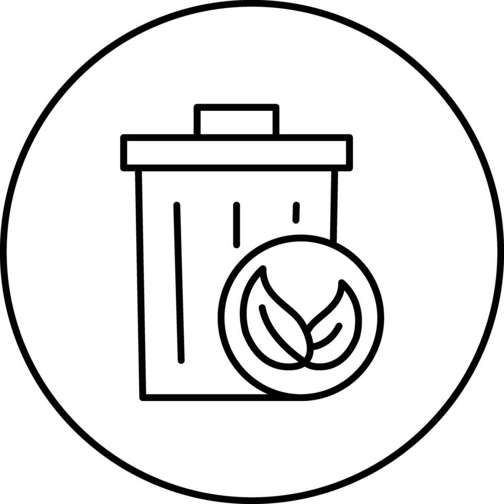 Eco Trash Bin Vector Icon