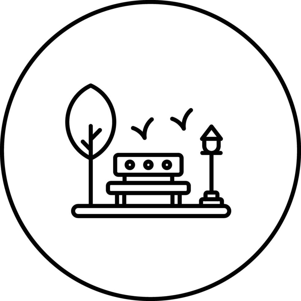 Park Landscape Vector Icon