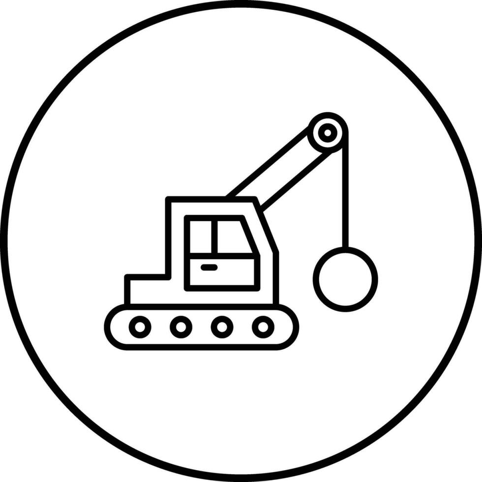 Demolition Crane Vector Icon