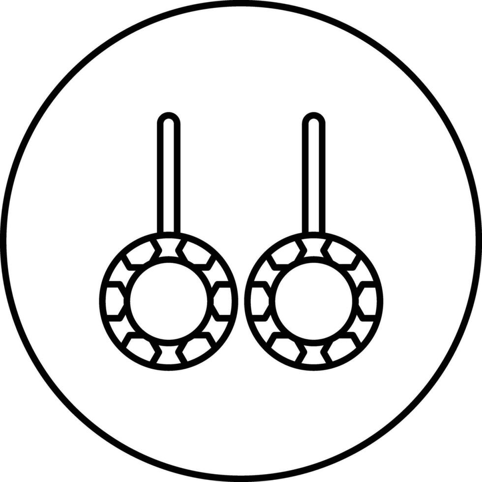 icono de vector de anillos de gimnasio