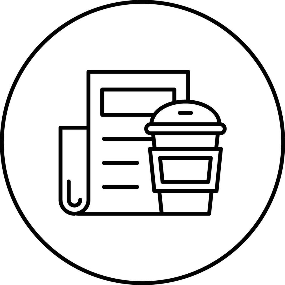 Coffee Newspaper Vector Icon