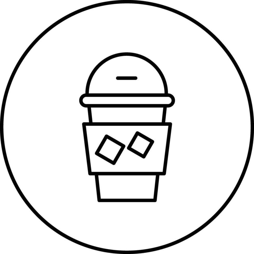 icono de vector de café frío