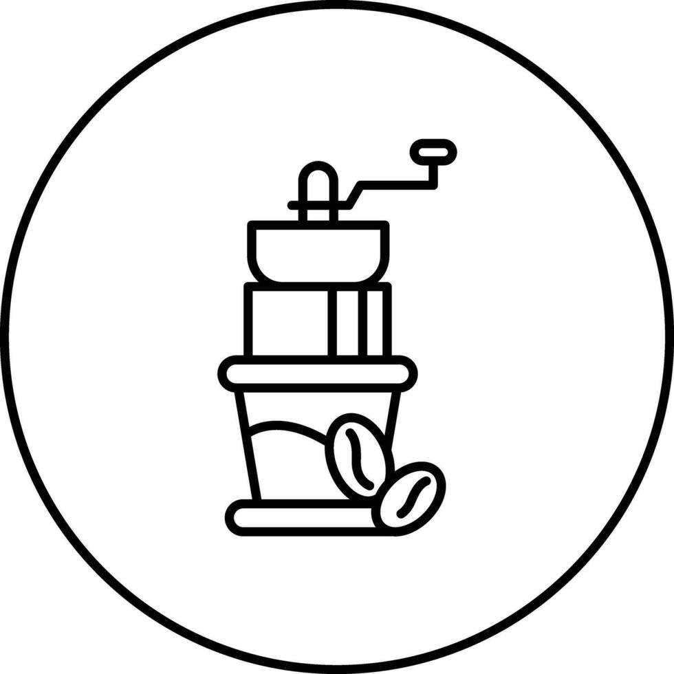 icono de vector de molinillo de café