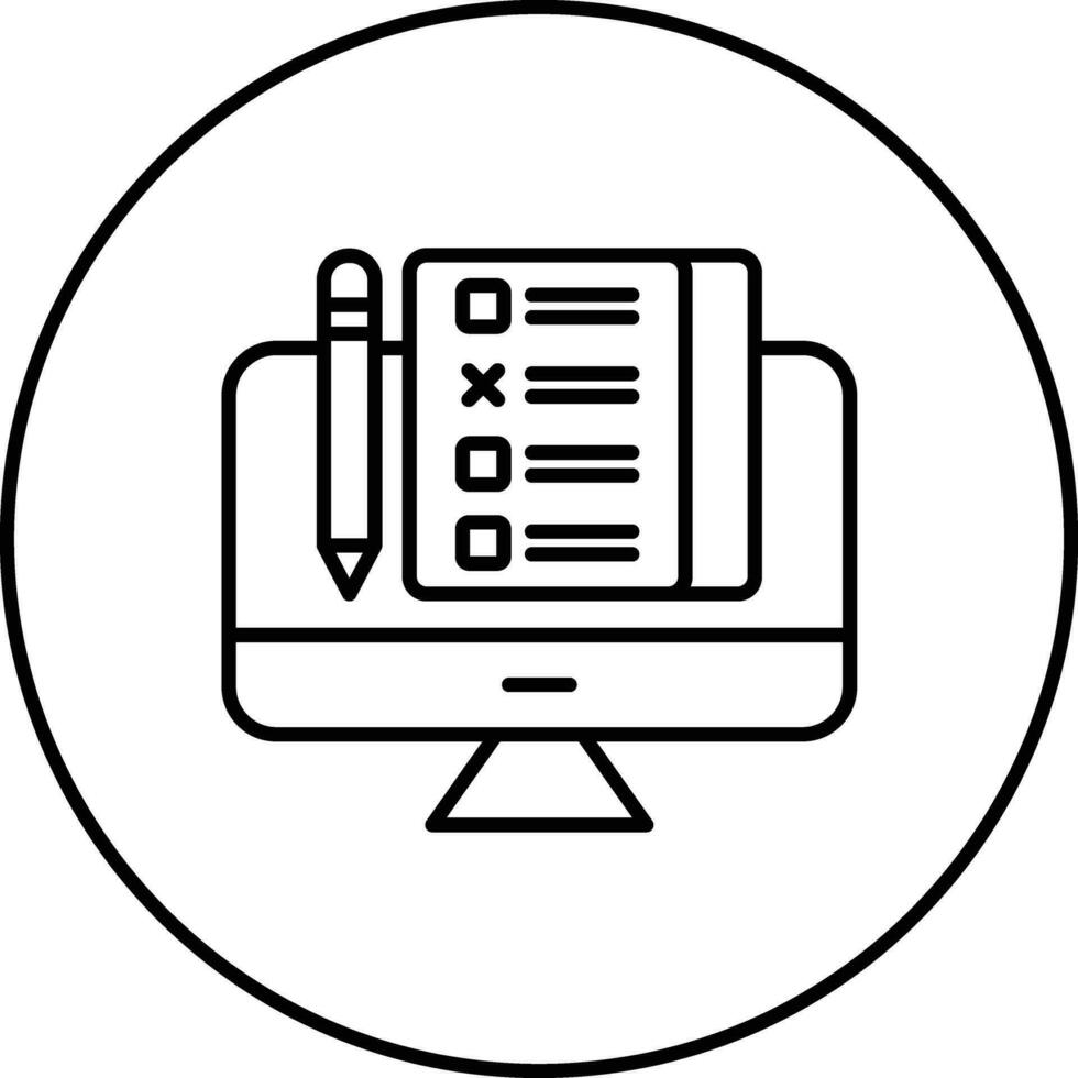 Online Exam Vector Icon