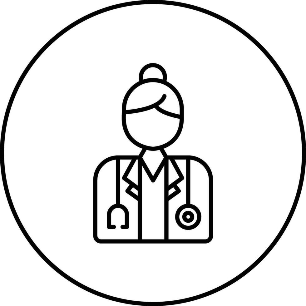 icono de vector de doctora